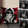 TTomie JunjiitoesS Comic Cushion Cover Natural Linen Organic Fabric DoubleSided Printing Sofa Home Decor Gift Pillow Case