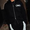 Printed Hooded Sweatshirt Loose Fit Casual Top Young Men 2025