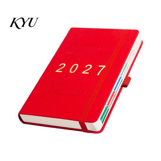 Профессиональный деловой ежедневник 2027, еженедельник, формат A5, 320 страниц, записная книжка-планировщик с эластичной лентой, переплет из искусственной кожи, для ежедневного планирования