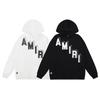 887 Amiri Spring and Autumn Loose Plus Size Thin High-quality Cotton Hooded Couple Hoodie