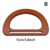 D Shape Wooden Bag Handle Ring Diy Replacement Handbag Tote Handles Purse Frame Bag Strap Luggage Handcrafted Bag Accessories