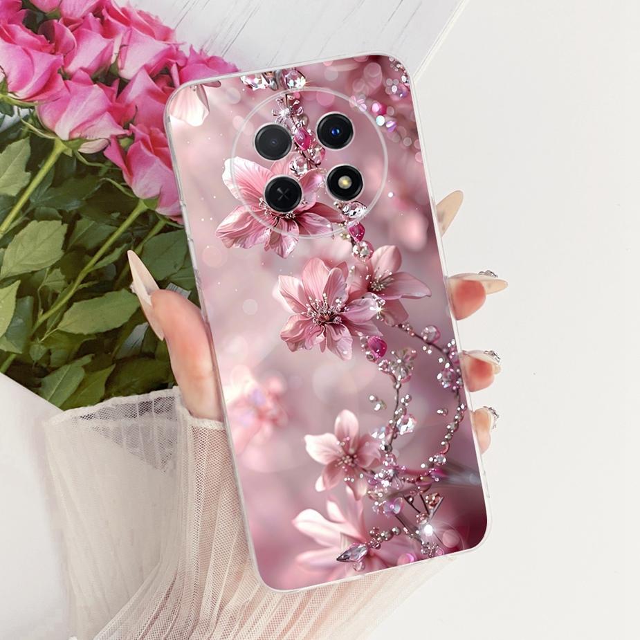 Чехол для Huawei Nova Y91 STG-LX1 STG-LX2 Стильный Чехол с Рисунком Банты Цветы Мягкий Силиконовый Чехол для Huawei Nova Y91 NovaY91 Fundas