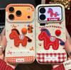 Чехол для телефона Cortical Pony Новый год Яблоко 17promax/16pro противоударный 15Pro полноразмерный 13PRO 14PRO