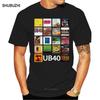UB40 РАЗНЫЕ ЦВЕТА ФУТБОЛКА С КОРОТКИМ РУКАВОМ И КРУГЛЫМ ВЫРЕЗОМ Бренд Хлопок Мужская Одежда Мужская Приталенная Футболка С Коротким Рукавом Базовые Топы