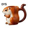 Кофейная чашка в виде белки, 3D-кружка для чая в виде милой лисы, креативная чашка с изображением животных, креативный подарок на день рождения для друзей и детей