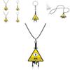 Gravity Falls Bill Alloy Jewelry With Geometric Design And Snake Chain For Cosplay And Gift Ideas
