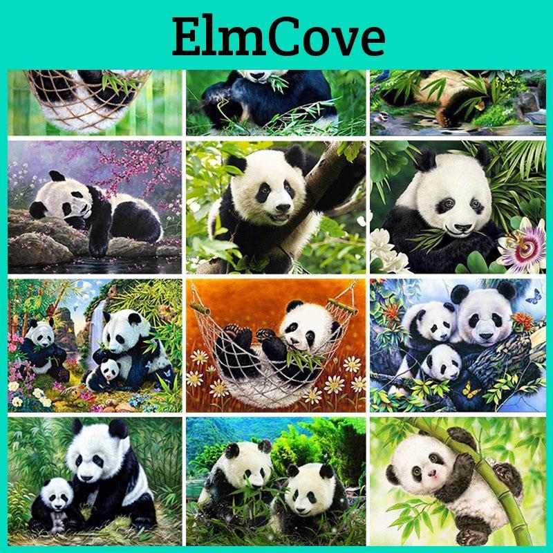 Diamond 5d Painting Diy Panda Full Round Drill Animal Diamond Embroidery Cross Stitch Mosaic Kits Resin Wall Art Home Decor