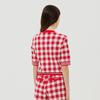 MARTINE GOLF Check Jacquard Knit_Red