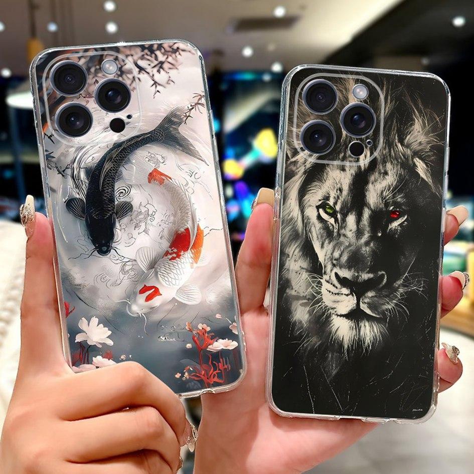 For iPhone 15 Pro Plus Case Cool Fashion Dragon Cartoon Soft Silicone Shockproof Cover For iPhone 15 Pro Max iPhone15 Pro Bumper