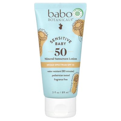 Детская кожа, Минеральный солнцезащитный лосьон, SPF 50, 89 мл(3 жидких унции)