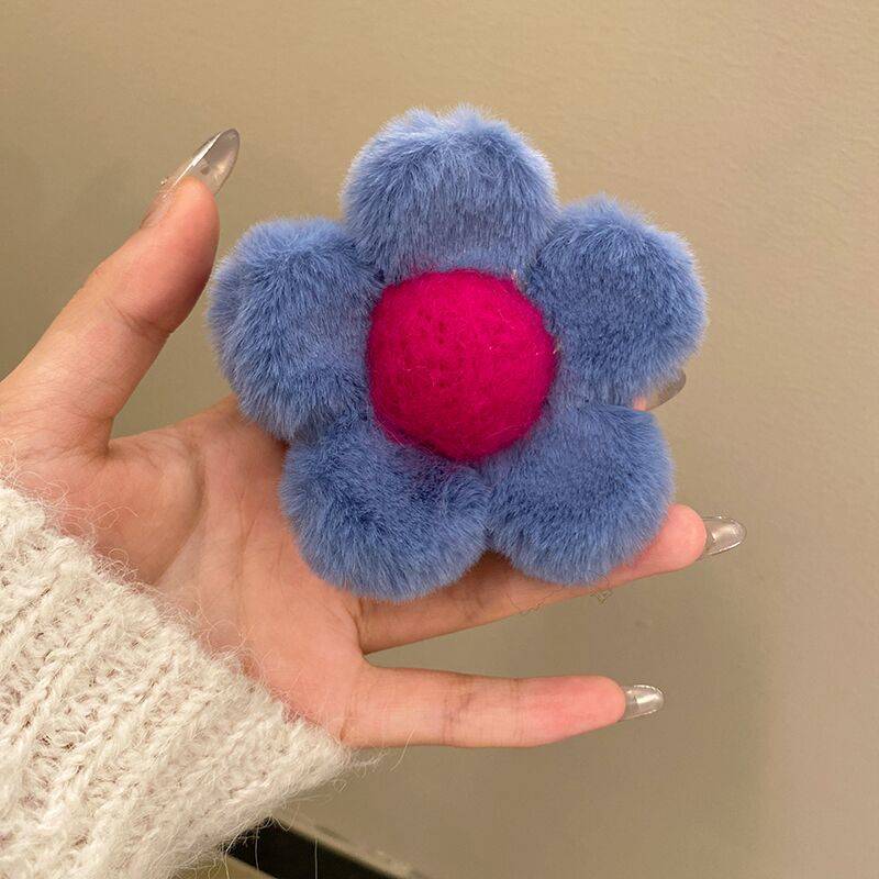 2024 Новый винтажный цветок плюшевый коготь для волос для женщин милые корейские большие заколки для волос в виде акулы заколки-крабы шпильки модные аксессуары для волос