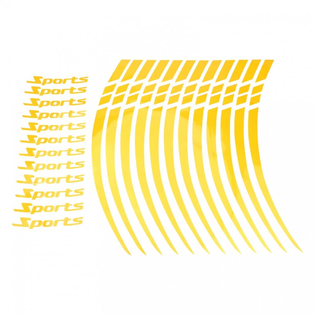 Комплект наклеек-полосок на обод мотоциклетного колеса, 12 штук для колес 18 21 дюйм