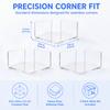 3pcs Clear Acrylic Floating Wall Shelves Wall Mounted Smart Device Shelves  For Small Speakers