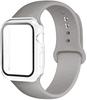 Для ремешков Apple Watch 46 мм 44 мм 41 мм 40 мм 45 мм 42 мм Силиконовый браслет correas iwatch Серия 10 9 8 7 6 SE 3 11 Стекло+Чехол+Ремешок