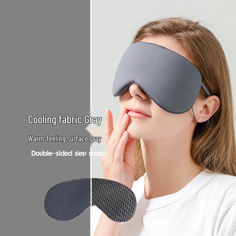 Breathable Zero-Pressure Blackout Sleep Mask with Cooling Ear-Hooks for Men & Women