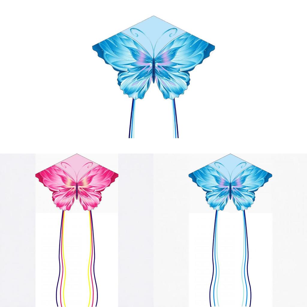 Butterfly Kite With Glass Fiber Frame For Outdoor Recreation Kids And Adults