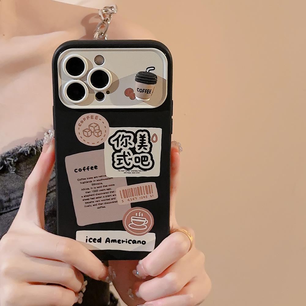 Для чехла для телефона IPhone 17 3D Кофейная чашка 15 для Apple 13 ProMax Персонализированный тег 16 Большое окно 12