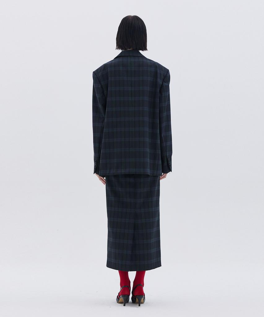 VEDERMI Check Tailored Long Skirt