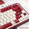 Колпачки для клавиатуры Cupid CHERRY PBT Романтический Rose Red AULA F75 F87 Ретро Красный Набор колпачков