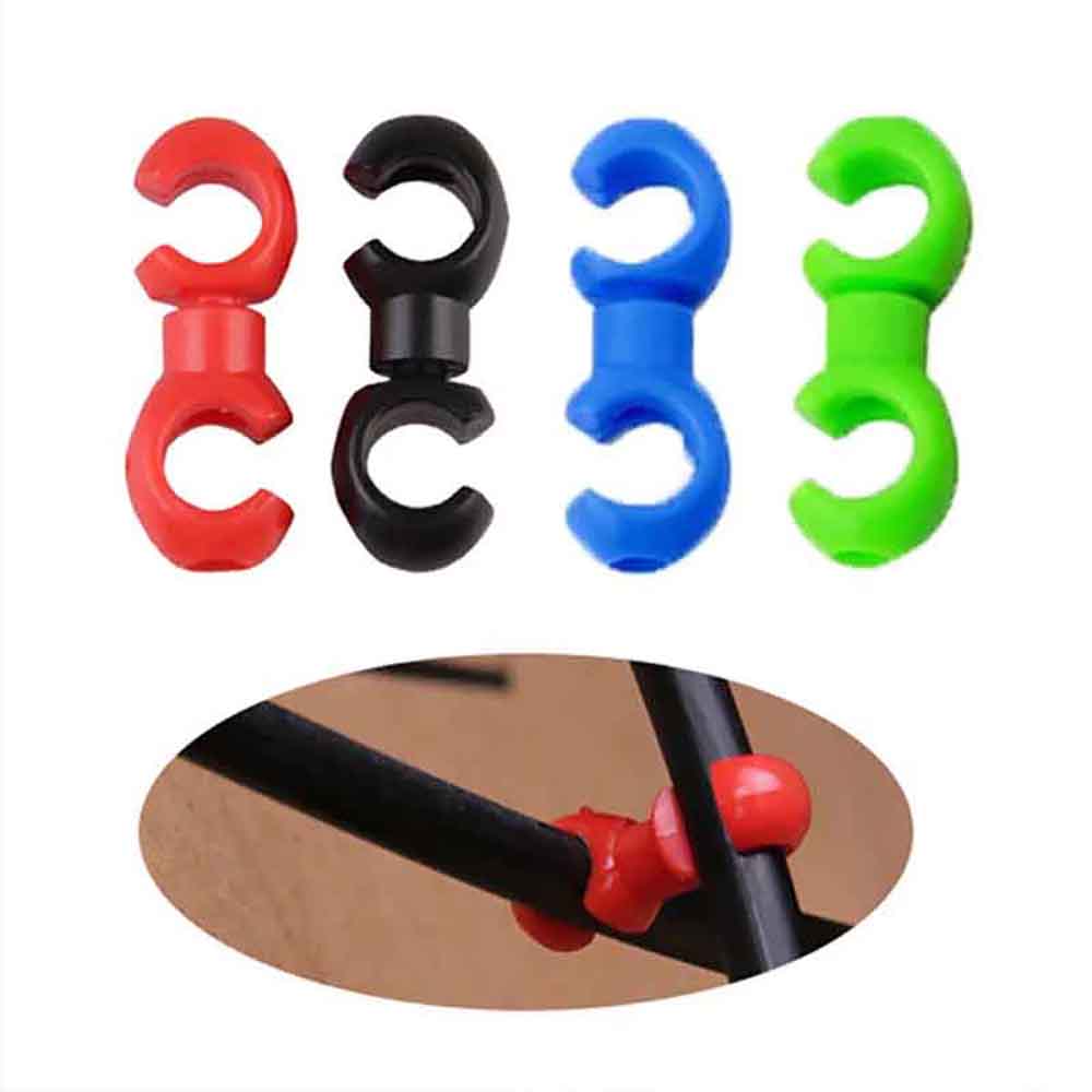 10Pcs Bike Cross Line Clips Mountain Road Bicycle Brake Gear Cable Clips Rotating S Style Hook Clips Cycling Replacement Parts