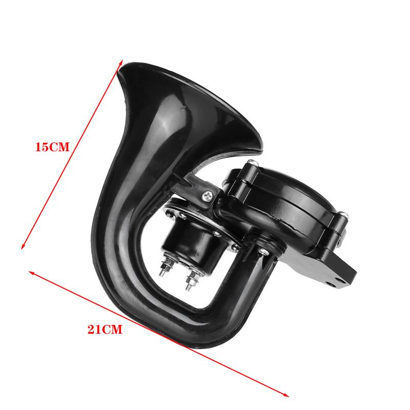 Громкая одиночная труба 120 дБ, воздушная сирена в виде улитки, стайлинг автомобиля, водонепроницаемый динамик, универсальный для автомобиля, грузовика, автобуса, фургона