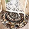 Colorful Pebble Welcome Door Mat - Non-Slip Rubber Backing, Absorbent Doormat for Indoor/Outdoor, Decorative Entrance Mat for Home, Porch