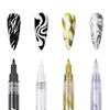 4 шт., водостойкие кисти для подводки ногтей, 3D абстрактные линии, ручка для рисования мелких деталей, удобная декоративная ручка