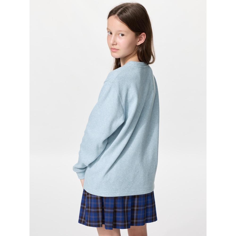 Uniqlo Япония Мягкий Вязаный Флисовый Футболка с Круглым Вырезом