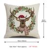 Sofa Home Decor Red Truck Deer Chair Pillow Cover Cushion Cover Pillowcase Christmas