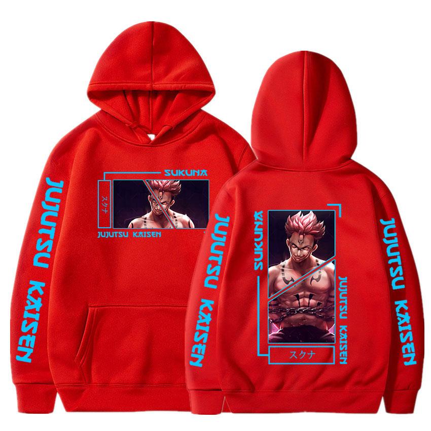 Anime Jujutsu Kaisen Hoodie Funny Ryomen Sukuna Hoodies Vintage Oversized Hooded Long Sleeves Men Women Clothes