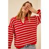 Women's Polo Neck Knitwear Sweater Us00293