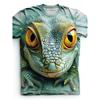 3D Frog Print Men's T-Shirt Summer Street Everyday Casual Fashion Loose Comfortable Short Sleeve Top Creative Animal T-Shirt