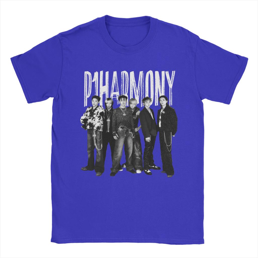 P1Harmony Band TShirt for Unisex Crazy Cotton Tee Shirt Round Collar Short Sleeve T Shirts New Arrival Clothes