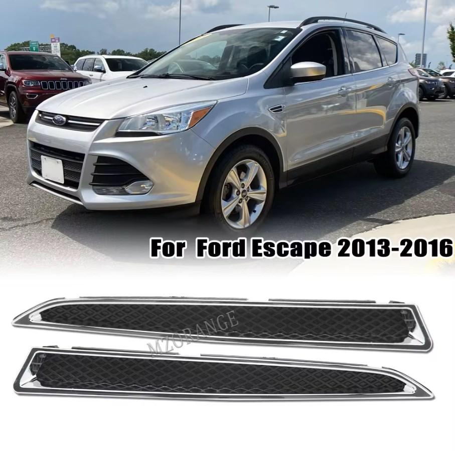 Front Headlight Lower Grille ABS Bracket Trim Moulding Decoration For Ford Kuga Escape 2013 2014 2015 2016 Car Accessories