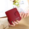 Women Wallets Red Black Small Mini Coin Purse Hasp Card Holder Lady Wallet Zipper Female Leather Buckle