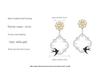 Seiko Swallows Pearl Flower Earrings - Elegant Fairy-Inspired Style for Women