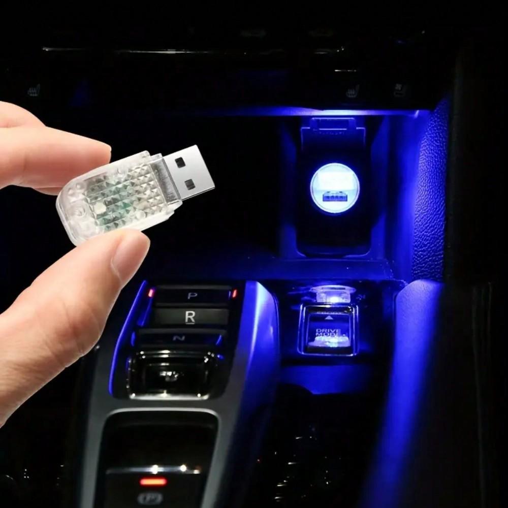 USB LED Car Ambient Light – RGB Interior Mood Lighting for Auto Decoration (Portable Night Light Accessory)