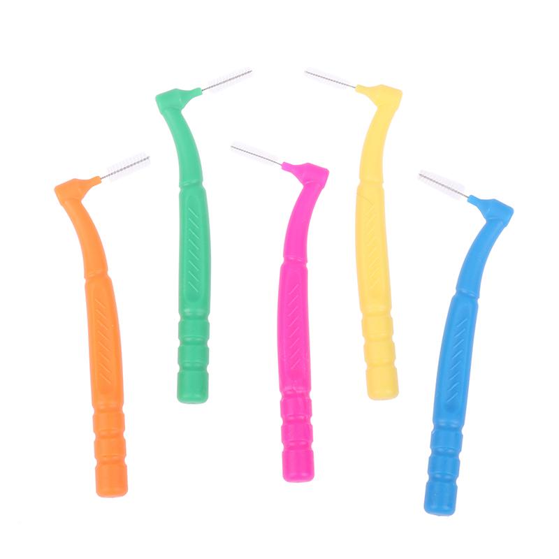 10 шт. L-образные ортодонтические брекеты межзубные щетки для чистки между зубами мини-зубная щетка для чистки межзубных промежутков портативная дорожная