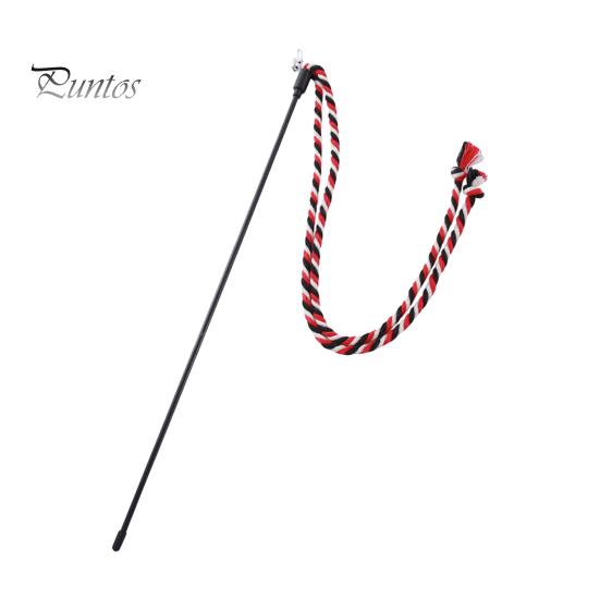 Игрушка-палочка для дразнения кошек, устойчивая к укусам, с колокольчиком. Котенок играет в интерактивные игрушки-дразнилки, плетеные вручную из хлопковой веревки, аксессуары для домашних животных.