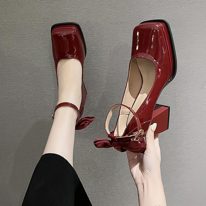 Квадратная голова Мэри Джейн весна и осень новые модные туфли на высоком каблуке Барби принцесса туфли водонепроницаемые платформы высокие каблуки для женщин