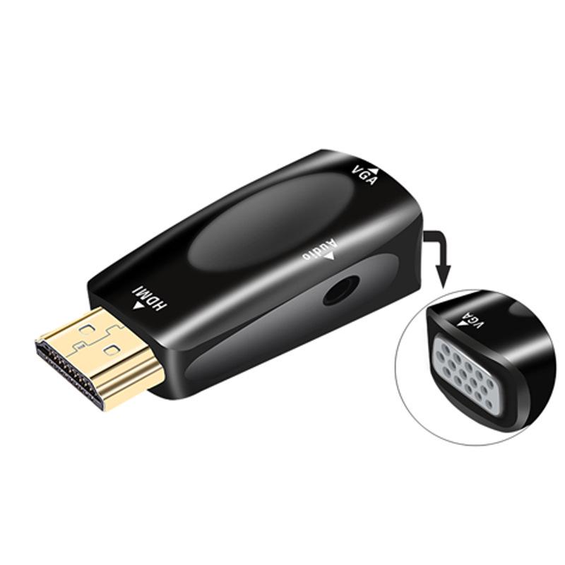 Конвертер HDMI в VGA высокой четкости 1080P для компьютера и проектора