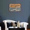 1-Pack Shabby Metal Art Sign, 20×30cm and 30×40cm, Retro Rust Finish Wall Decor for Living Room, Pub or Restaurant