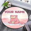 Custom Name,Slowpoke pattern round rug,Carpet Rug for Living Room Bedroom Playroom ,Non-slip Floor Mat,Holiday Gifts and Birthday Gifts.