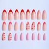 24 pieces of almond French boutique wearing nail simple love high-end nail art