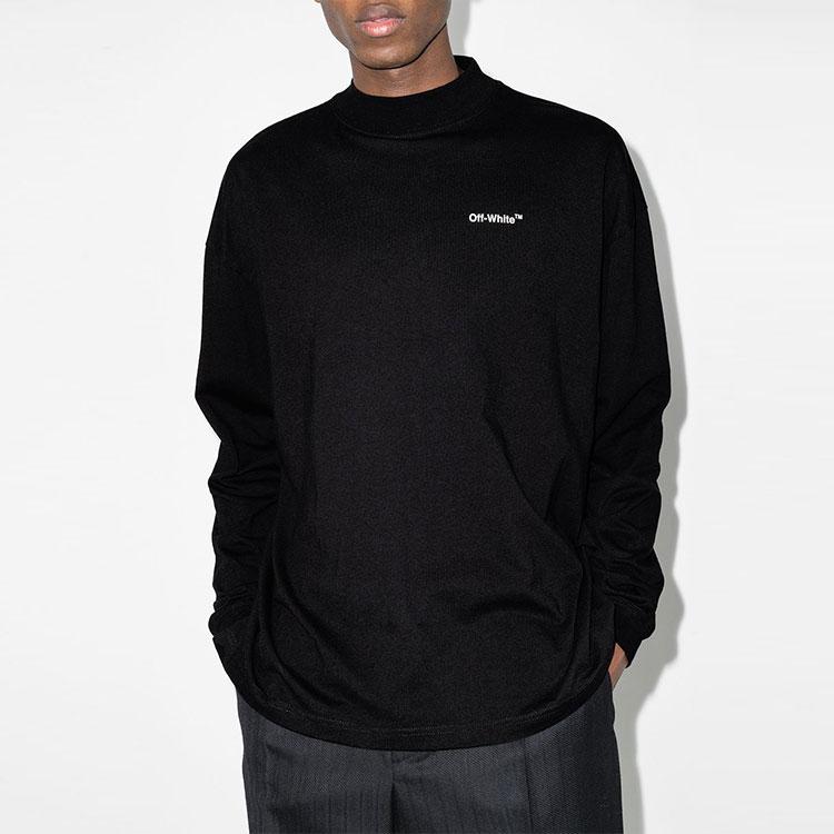 Off-White Caravag Arrow Over Mockneck черный/белый цвет Мужская уличная одежда OMAB032C99JER0011001