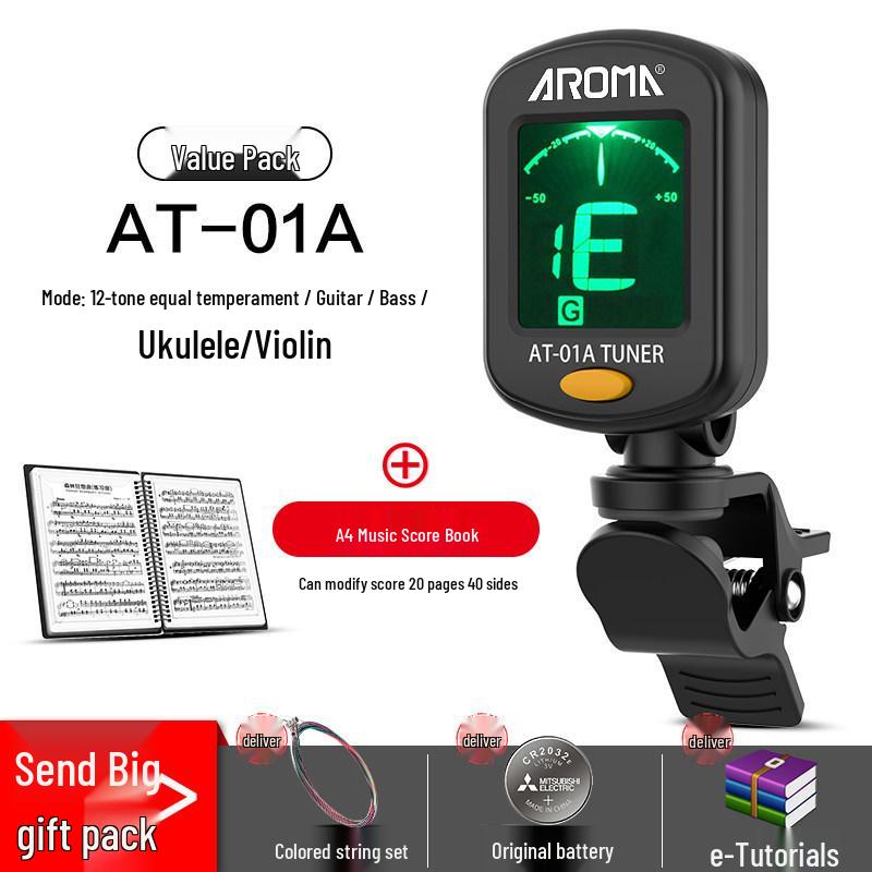 Универсальный электронный тюнер Anoma для гитары, укулеле и скрипки