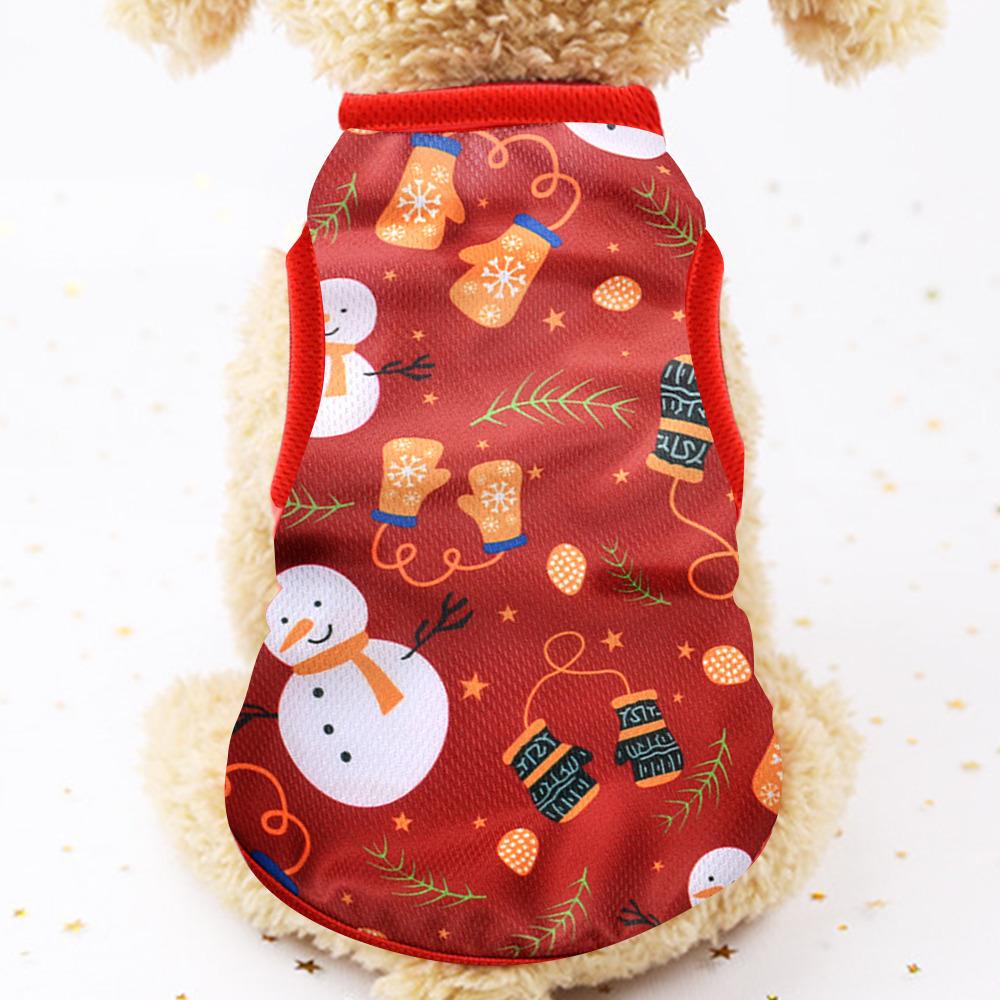 Christmas Dog Clothes Cotton Pet Clothing Hoodies For Small Dogs Cats Vest Shirt Puppy Dog Costume Kitten Outfit Dogs Gift