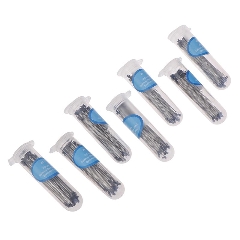 100шт булавки для насекомых образец иглы из нержавеющей стали для школьной лаборатории энтомологии