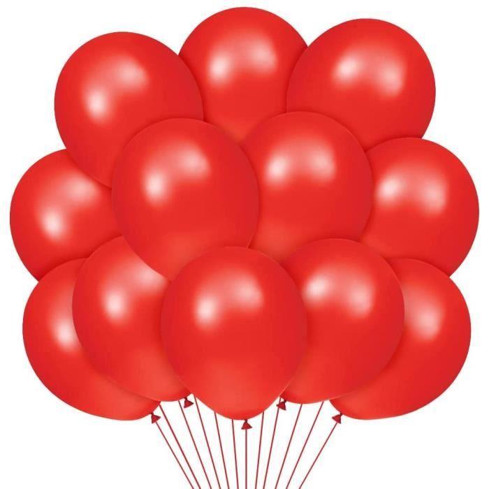 Ballon - Non spécifié - 27 cm - 100 pièces - Rouge - Décoration de fête - Anniversaire
