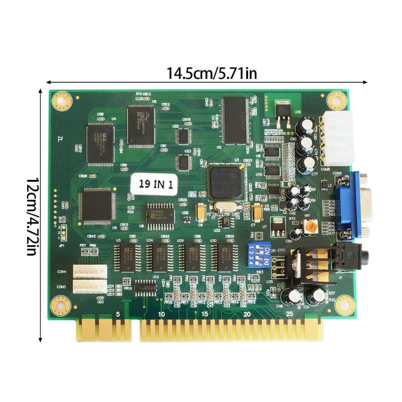 Игровая плата 19-в-1 с подключением JAMMA Поддерживает CRT/VGA дисплеи и управление с помощью трекбола/джойстиков